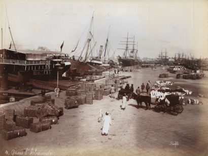 null Félix BONFILS (1831-1885)
Quays of Alexandria
Photograph on albumen paper, numbered,...