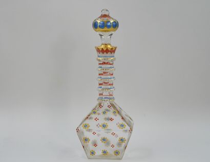 null GUERLAIN model "Mauresque

Glass bottle, ringed neck, body with enamelled and...