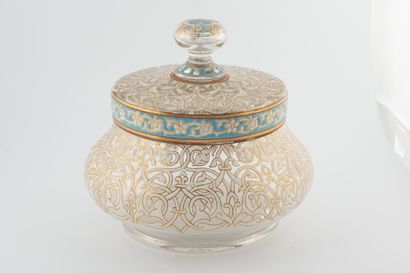 null Phillippe-Joseph BROCARD (1831-1896)
Bonbonnière ou boite couverte en verre...