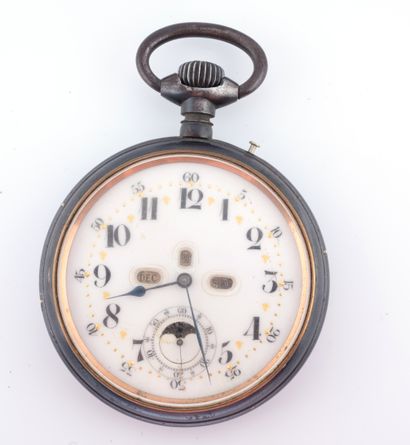 null Marc CHANTRE à Genève, début XIXè siècle 
Importante montre de voyage ou de...