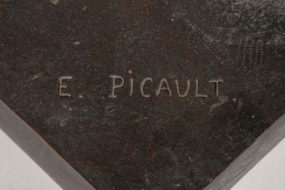 null Émile-Louis PICAULT (1833-1915)
Troubadour
Sculpture en bronze à patine brune...