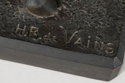 null DE VAINS H.R. (1848-1886)
La jument Cobesse
Scupture en bronze à patine brune,...