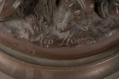 null Hippolyte MOREAU (1832-1926)
Le Printemps
Sculpture en bronze à patine rouge,...