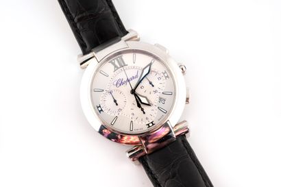 null CHOPARD, modèle Impériale
Montre mixte chronographe en acier. Boitier rond,...