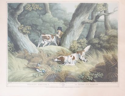 null Belle série de 3 reproductions de gravures anglaises :
- "Partridge shooting...