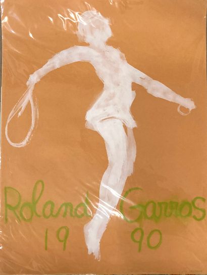 null Affiche du tournoi Roland Garros, 1990
Affiche offset en couleurs, d'après une...