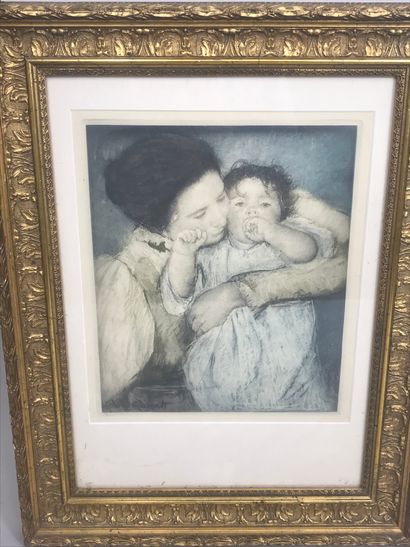 null Mary CASSATT (1844-1926)
Motherhood
Lithograph signed lower right
28 x 24cm...