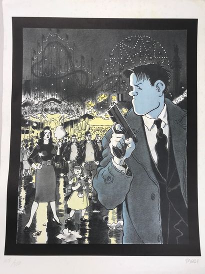 null Jacques TARDI (born in 1946) 
Nestor Burma at the fair 
Lithograph signed in...
