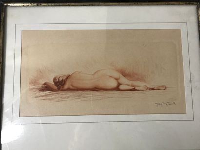 null Jean VIBOUD (XX-XXI)
Naked woman lying down from behind
Engraving signed at...