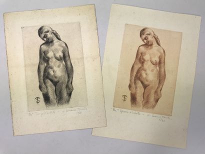 null Suzanne TOURTE (Cormontreuil, Marne, 1904-1979) 
Lot of 8 drawings including...