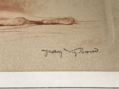null Jean VIBOUD (XX-XXI)
Femme nue allongée de dos
Gravure signée en bas à droite.
13...