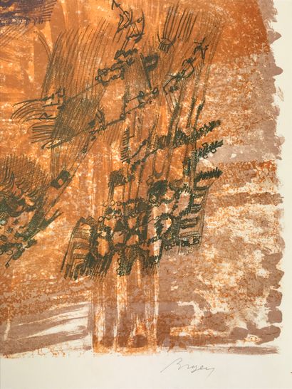 null Camille BRYEN (1907-1977)
Composition automnale
Lithographie signée à droite,...