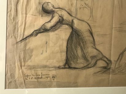 null Eugène ALLUAUD (1866 - 1947)
After the two tedders of J-F Millet
Charcoal on...