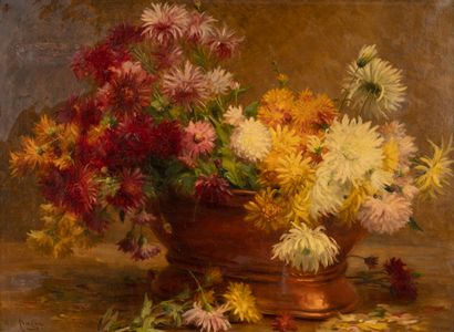 null Désiré Alfred MAGNE (1855-1936)
Bouquet of chrysanthemums
Oil on canvas signed...