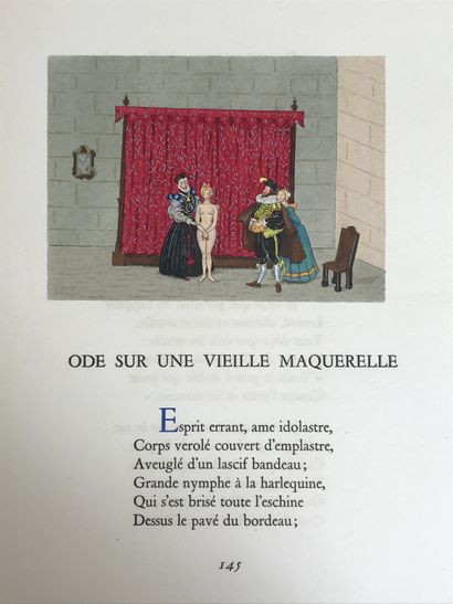 null Mathurin REGNIER (1573-1613) 
Œuvres de [...]
Exemplaire sur vélin d'Arches,...