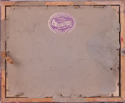 null Moise ARNAUD (1881-?)
La grand jard 
Aquarelle sur papier contrecollé sur carton...