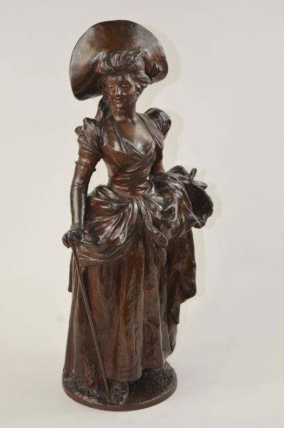 null Georges VAN DER STRAETEN (1856-1928)
Young woman with basket
Proof in bronze...