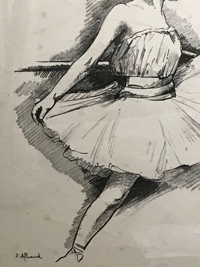 null Eugène ALLUAUD (1866 - 1947)
La danseuse
Crayon gras sur papier, signé
42 x...