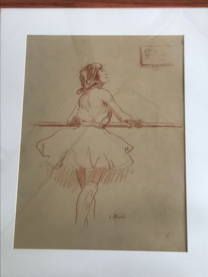 null Eugène ALLUAUD (1866 - 1947)
The dancer
Sanguine on paper, signed
38,3 x 29...