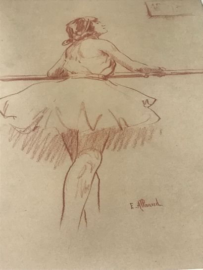 null Eugène ALLUAUD (1866 - 1947)
La danseuse
Sanguine sur papier, signée
38,3 x...