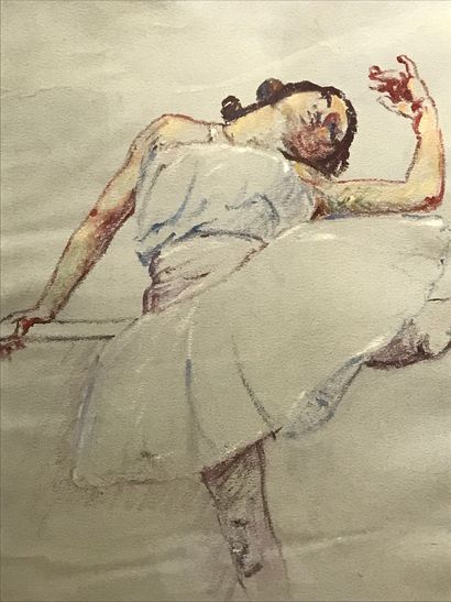 null Eugène ALLUAUD (1866 - 1947)
La danseuse
Pastel sur papier, signé du cachet...