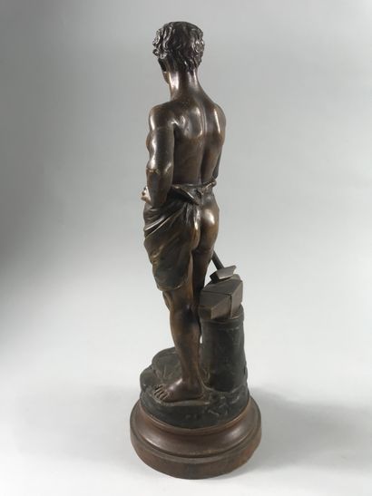 null DOMENECH. 
The blacksmith. 
Proof in regula. Signed. 
Height: 43cm.