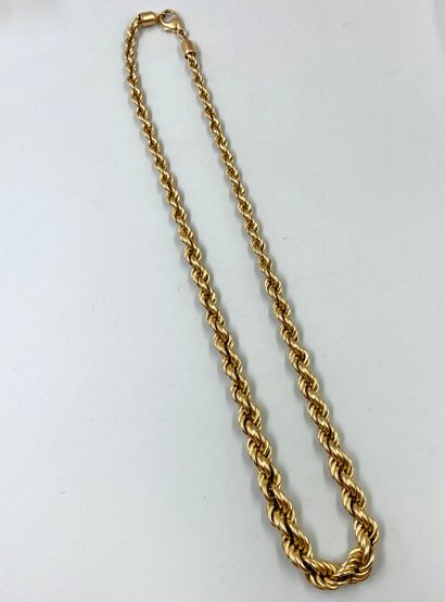 Yellow gold necklace 18k twisted. Weight...
