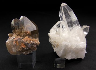 null 2 quartz of Brazil. One white of Corintho of 16,5 x 8 cm and one smoked with...