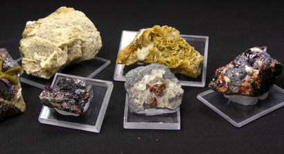 null Set of minerals from the coal mines of La Mure d'Isère. 
One dolomite and siderite,...