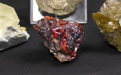 null Fabulous quartet from the mines of La Mure d'Isère, with an exceptional ruby...