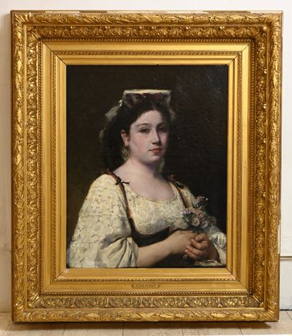 Louis COURTAT (Paris 1847 - 1909)
Portrait...