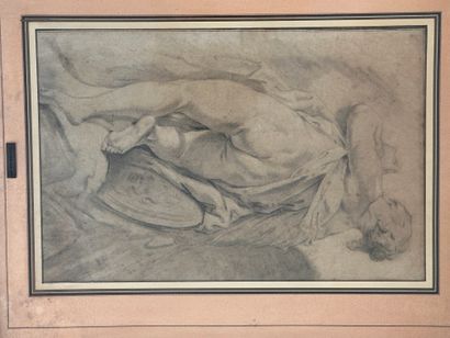 null Attribué à François BOUCHER (1703 - 1770)
Etude de femme vue de dos
Pierre noire,...