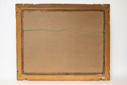 null École FRANÇAISE, XXè siècle.
La cueillette.
Huile sur toile.
49,7 x 64,2 cm