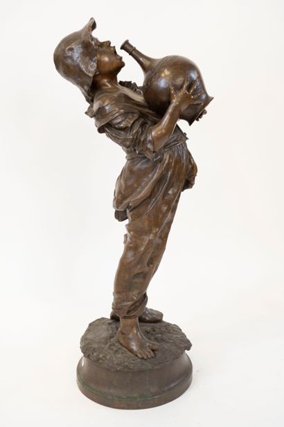 null Constantino BARBELLA (1852-1825)
Small drinking beggar
Sculpture in bronze with...
