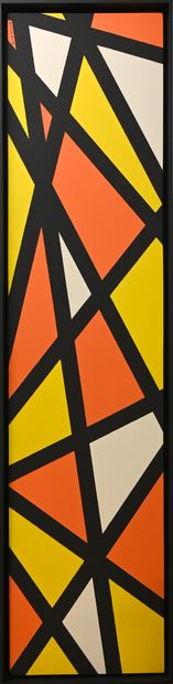 null GUILHOTMILLE (born 1948)
Fresco mosaic (orange-yellow)
Acrylic on canvas. 
195...
