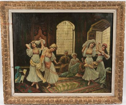 null GORTER (20th)
The gypsies
Oil on canvas, in gilded wood frame.
(Accidents)
