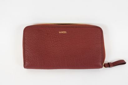 null Set of three wallets: - LANCEL Bordeaux leather wallet (mint condition)
- SONIA...