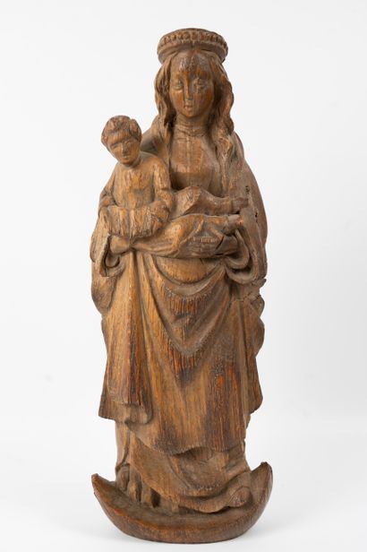 null Virgin and Child in carved wood
Early work (Flanders?), 17th century
Height:...