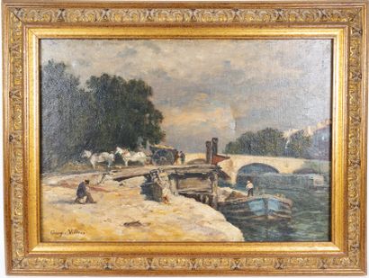 null Georges René VILLAIN (1854-1930)
Pont Marie
Oil on canvas, signed lower left
38.5...