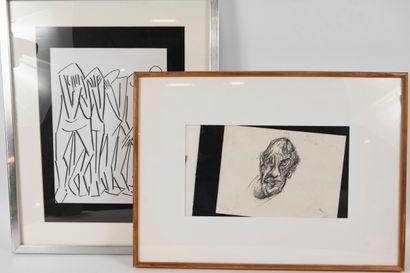 null Omar MAHFOUDI (1981)
Set of 2 drawings, mixed media on paper. 
Height: 20 to...