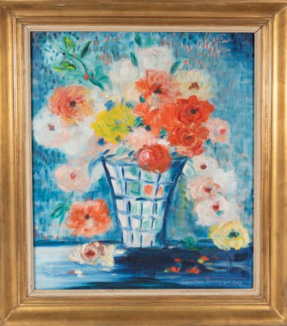 null Gustave BOURGOGNE (1888-1968)
Vase with Bunch of Flowers, 1959
Oil on isorel,...