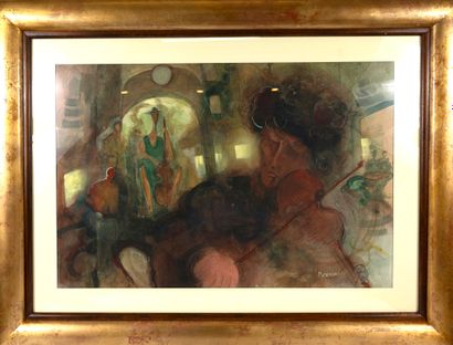 null MATEVSKI (1946)
The violinist
Watercolor signed lower right.
76 x 50cm on view....