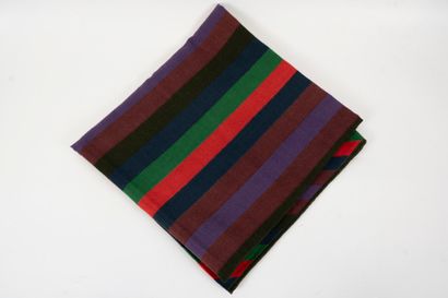 null MANUEL CANOVAS
Large cashmere and silk shawl 
Decorated with multicolored stripes...