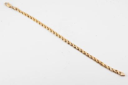 null 18k yellow gold flat chain bracelet. 
Weight: 4.70gr.