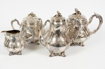 null CHRISTOFLE
5-piece silver-plated tea and coffee set, including teapot, coffee...