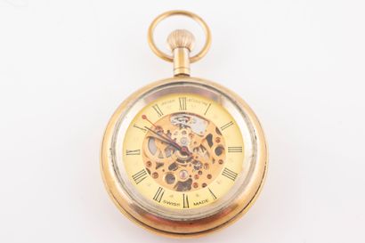 null JAEGER LECOULTRE
Metal skeleton pocket watch. Ring-shaped dial with Roman numerals...
