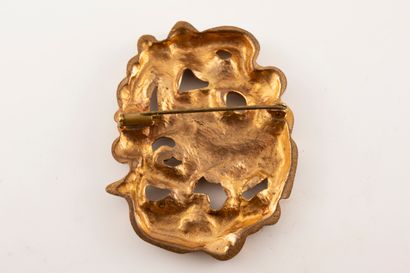 null Line VAUTRIN (1913-1997) 
Circa 1945/1955
Broche en bronze doré représentant...
