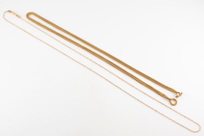 null Long sautoir corde en or 18k. Longueur : 82 cm environ.
Fin XIXè siècle.
On...
