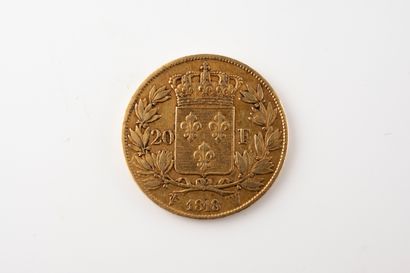 null LOUIS XVIII (1815 - 1824)
Pièce de 20 francs or, Louis XVIII, 1818, W
Av. Sa...