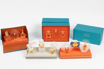 null LALIQUE France « Les Introuvables »
Lot comprenant 4 coffrets Lalique avec miniatures...